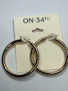 Polished Gold Hoop Earrings